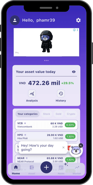 Cập nhật giá trị tài sản nhanh chóng